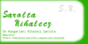 sarolta mihalecz business card